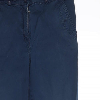 Womens UK Size 14 Debenhams Regular Fit  Blue Trousers
