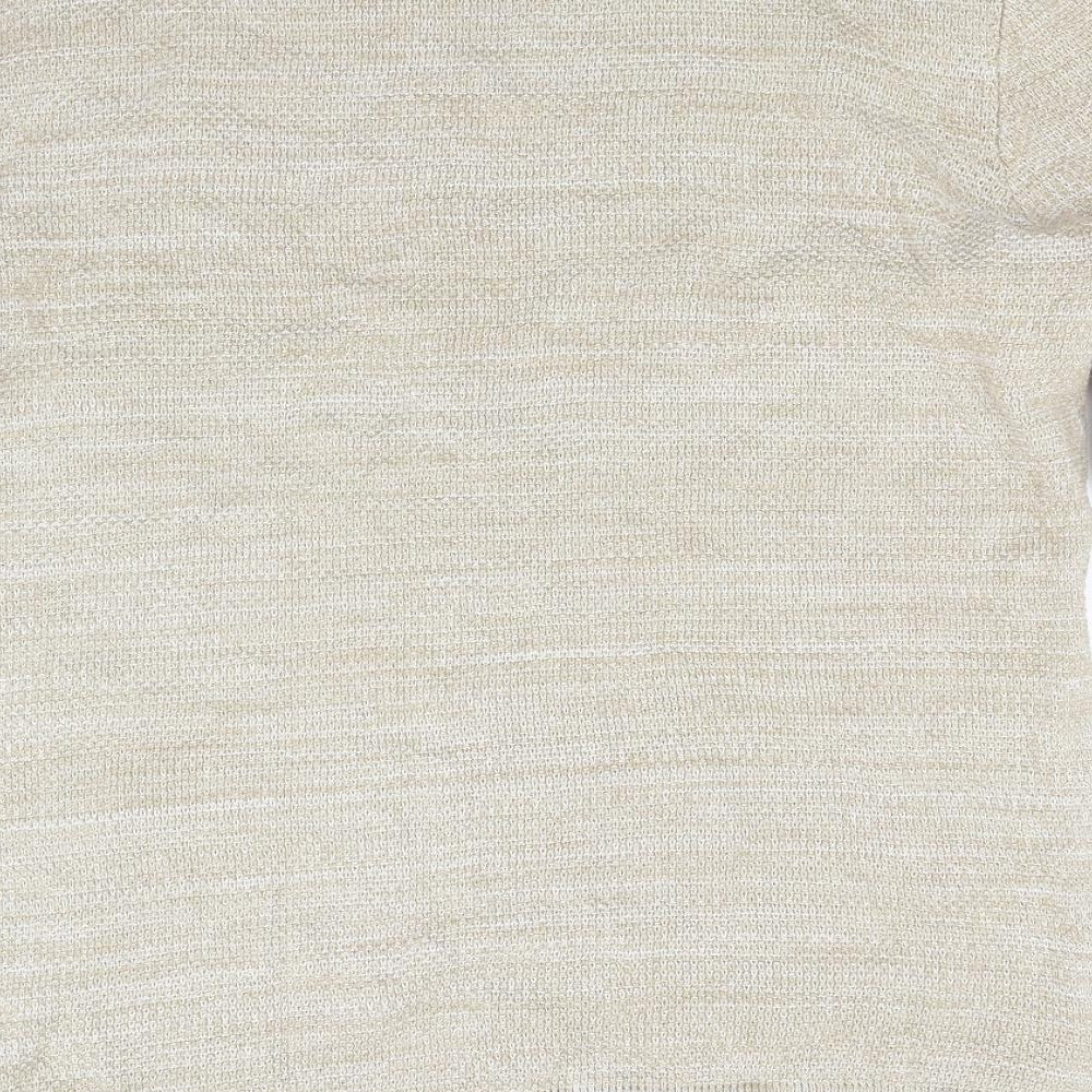 TU Mens Beige  Knit Pullover Jumper Size L