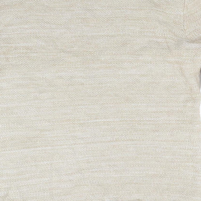 TU Mens Beige  Knit Pullover Jumper Size L