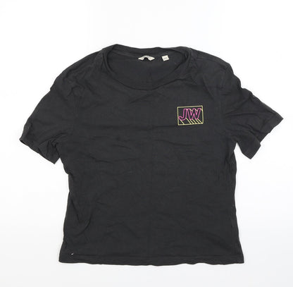 Jack Wills Womens Black   Basic T-Shirt Size 6
