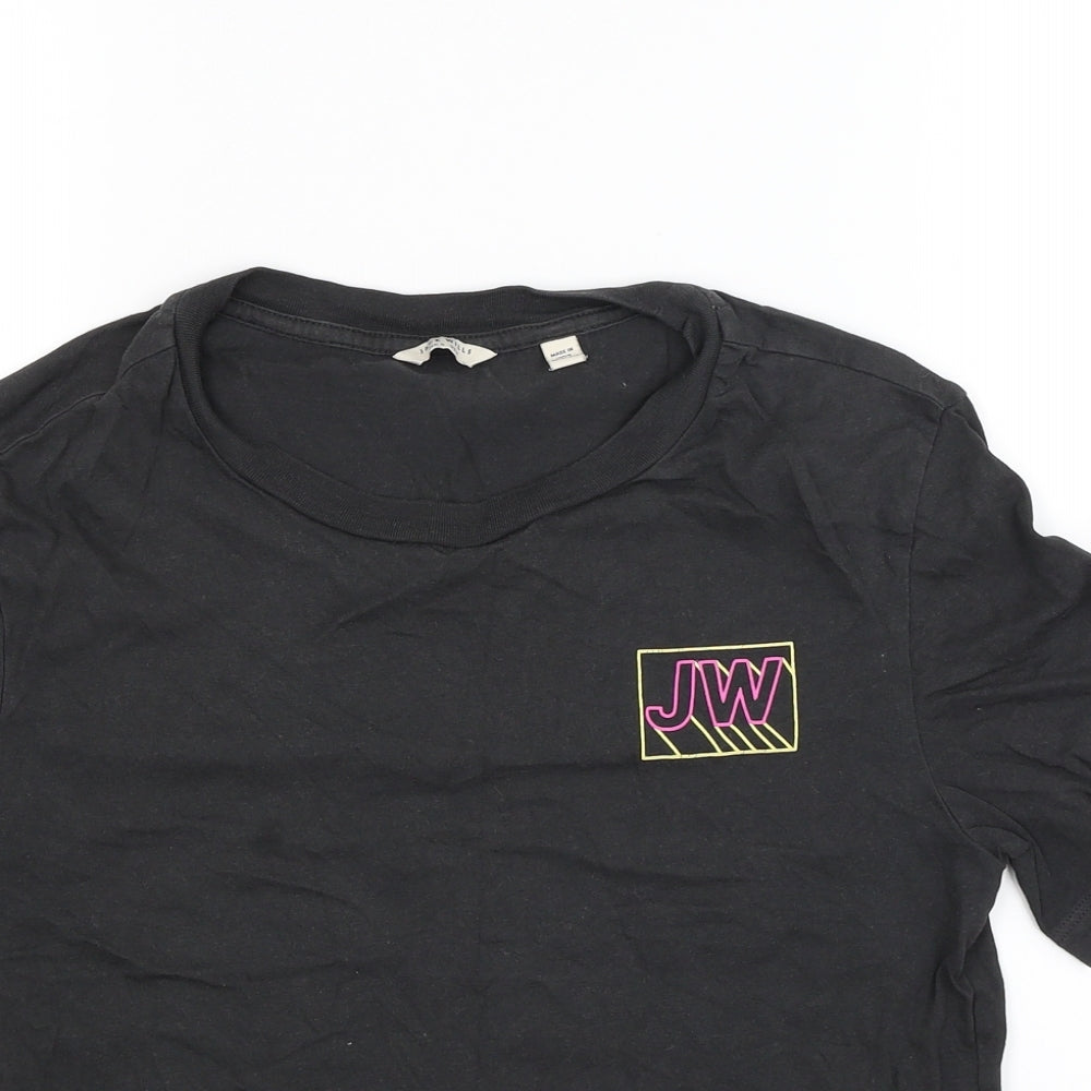 Jack Wills Womens Black   Basic T-Shirt Size 6