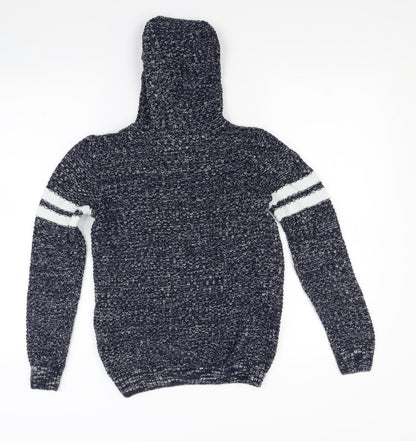 Matalan Boys Blue  Knit Pullover Hoodie Size 12 Years