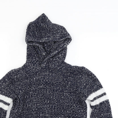 Matalan Boys Blue  Knit Pullover Hoodie Size 12 Years