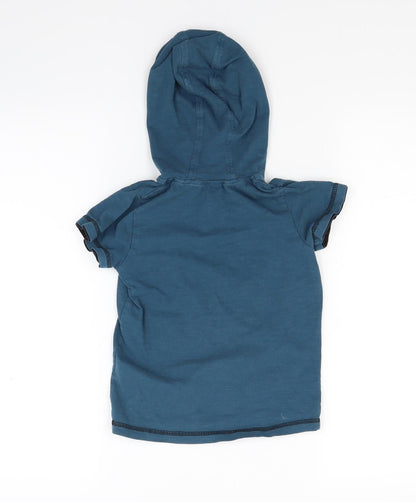 Matalan Boys Blue  Jacquard Pullover Hoodie Size 5 Years