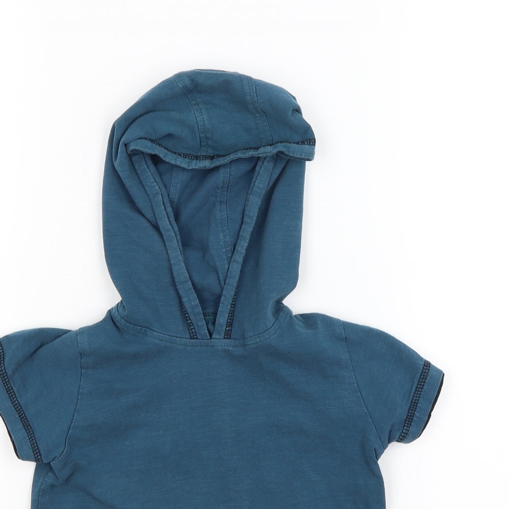 Matalan Boys Blue  Jacquard Pullover Hoodie Size 5 Years