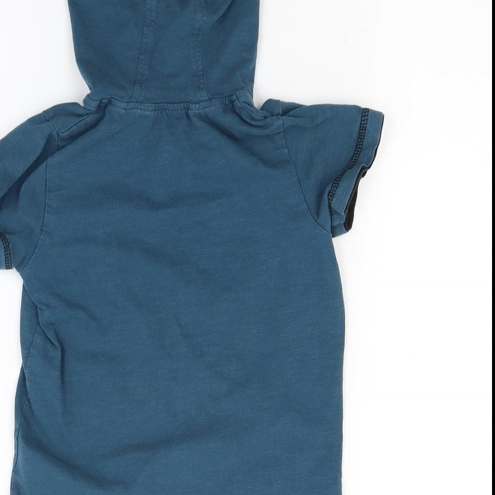 Matalan Boys Blue  Jacquard Pullover Hoodie Size 5 Years