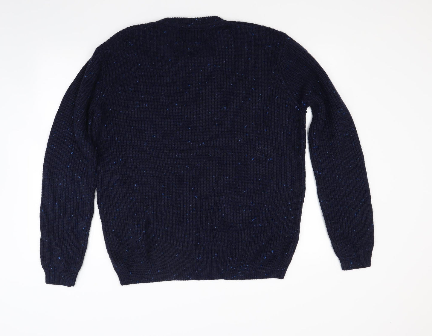 Buton Mens Blue  Knit Pullover Jumper Size XL