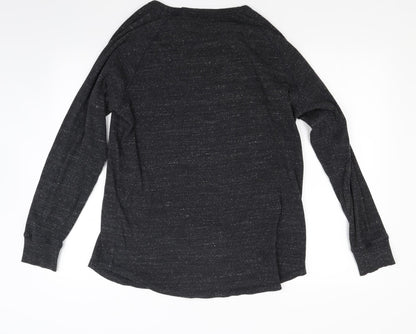 Loom Womens Grey  Knit Pullover Jumper Size M