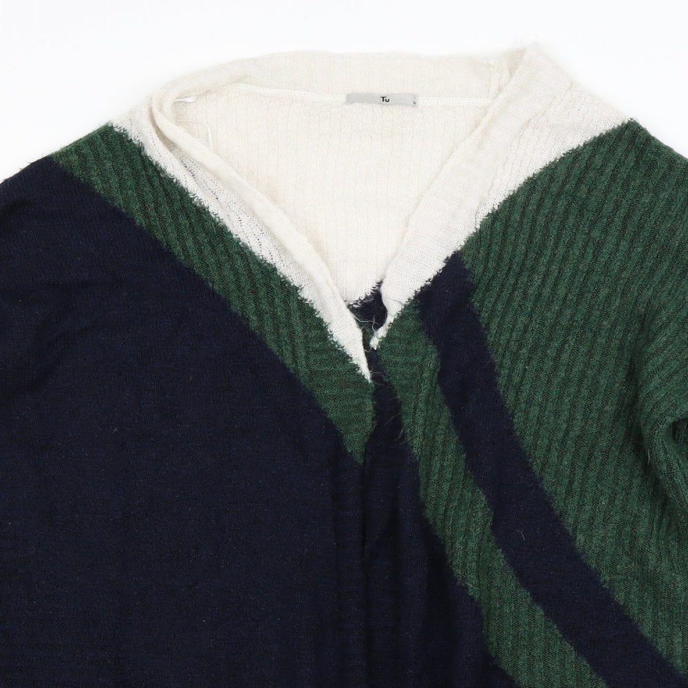 TU Womens Blue  Knit Pullover Jumper Size 14