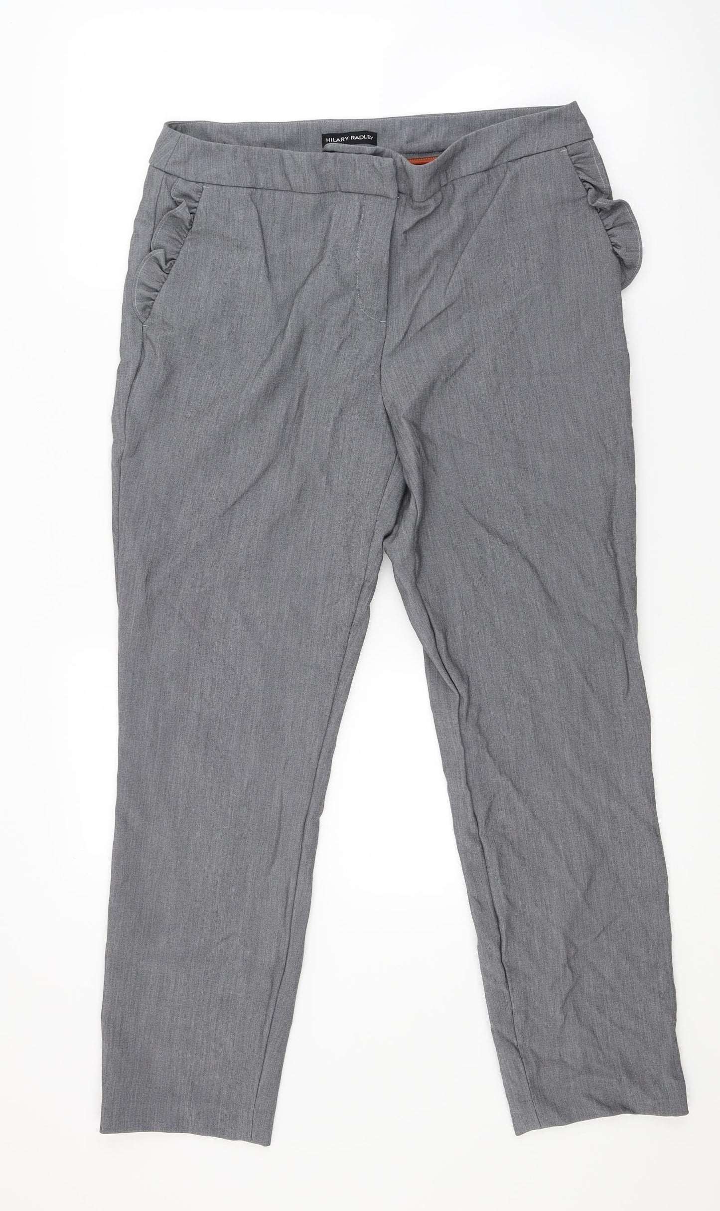 Womens UK Size 10 Hilary Radley Regular Fit  Grey Trousers