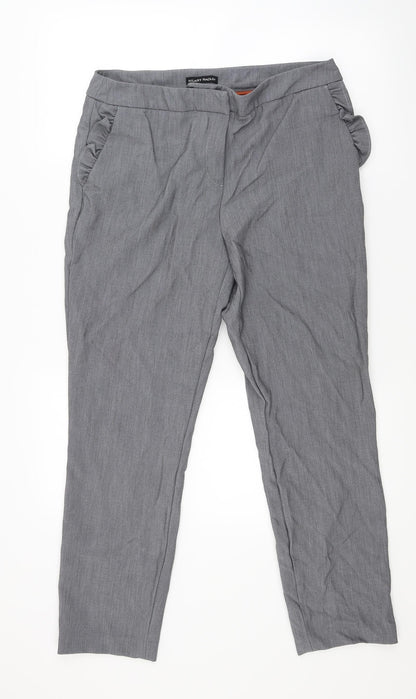 Womens UK Size 10 Hilary Radley Regular Fit  Grey Trousers