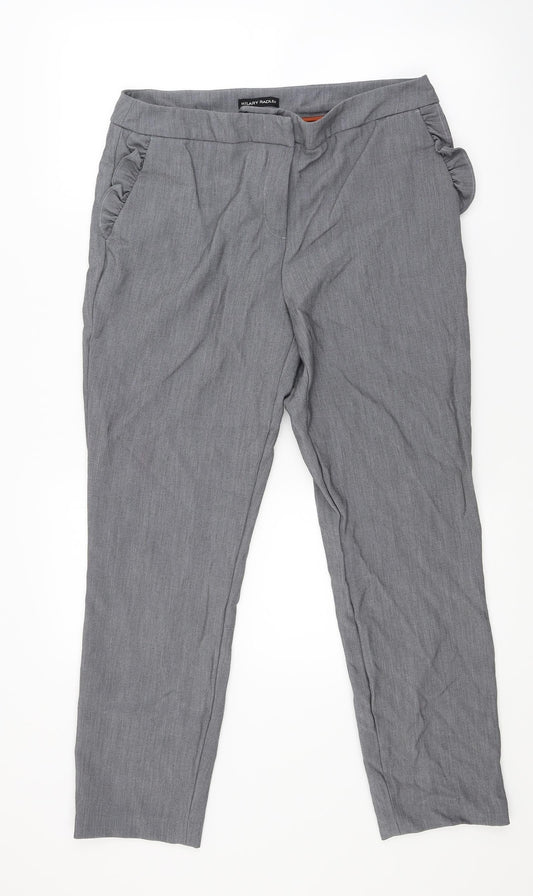 Womens UK Size 10 Hilary Radley Regular Fit  Grey Trousers