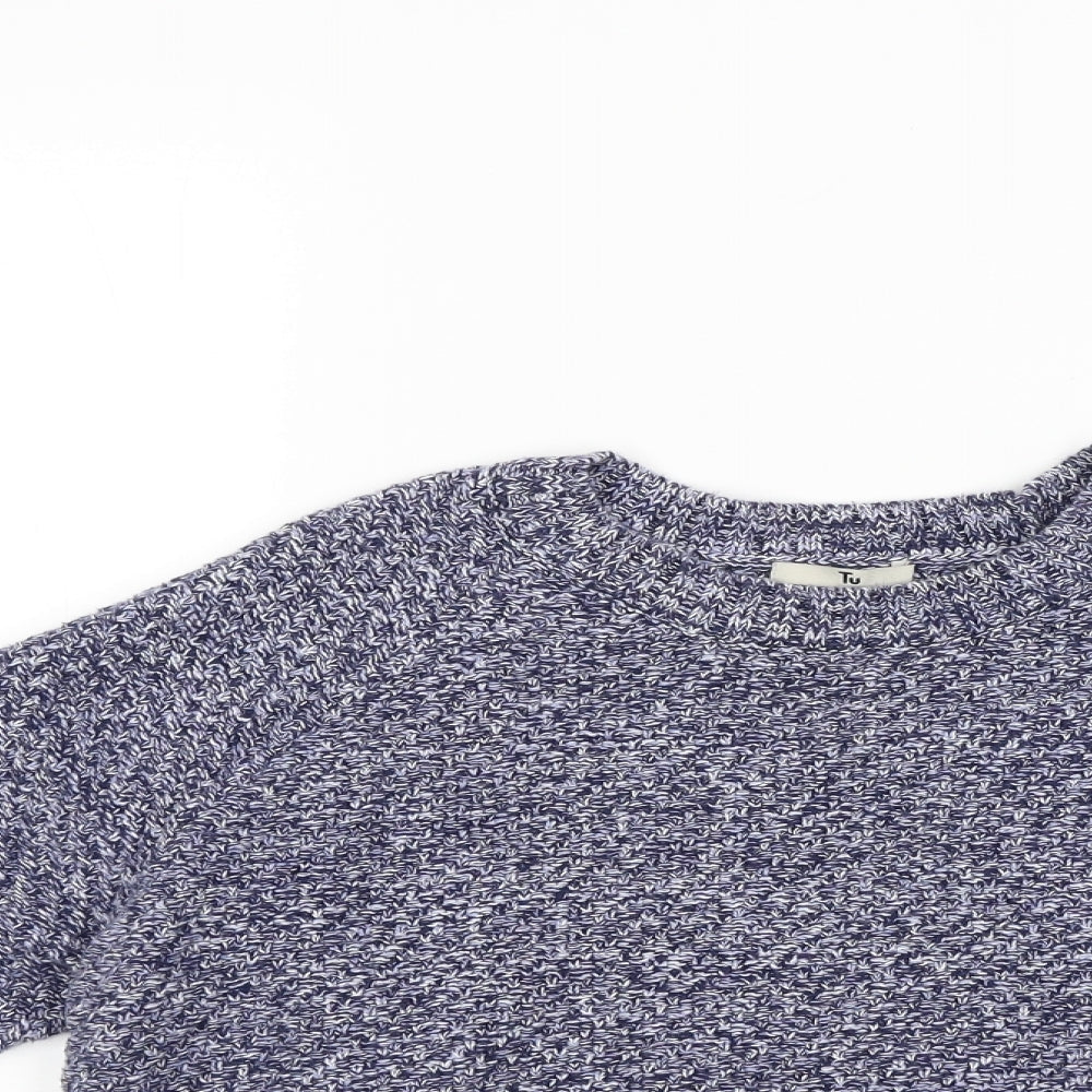 TU Womens Blue  Knit Pullover Jumper Size 14