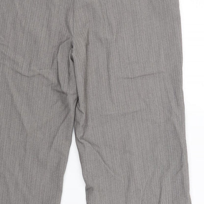 TU Womens Brown Striped  Trousers  Size 14 L28 in