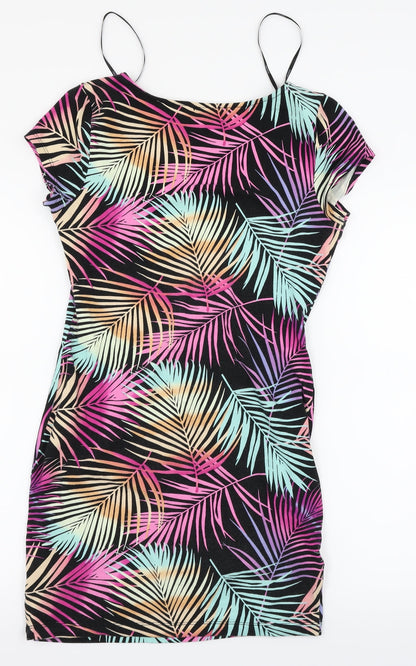 FOREVER 21 Womens Multicoloured Floral  Basic T-Shirt Size L