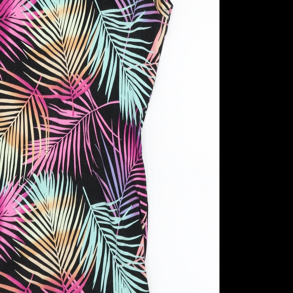 FOREVER 21 Womens Multicoloured Floral  Basic T-Shirt Size L