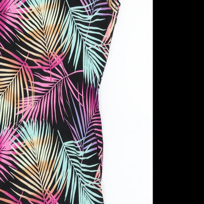 FOREVER 21 Womens Multicoloured Floral  Basic T-Shirt Size L