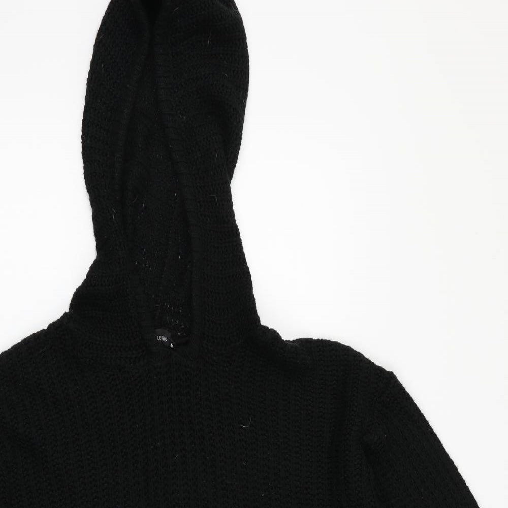 PRETTYLITTLETHING Womens Black   Pullover Hoodie Size M