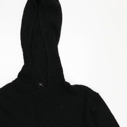 PRETTYLITTLETHING Womens Black   Pullover Hoodie Size M