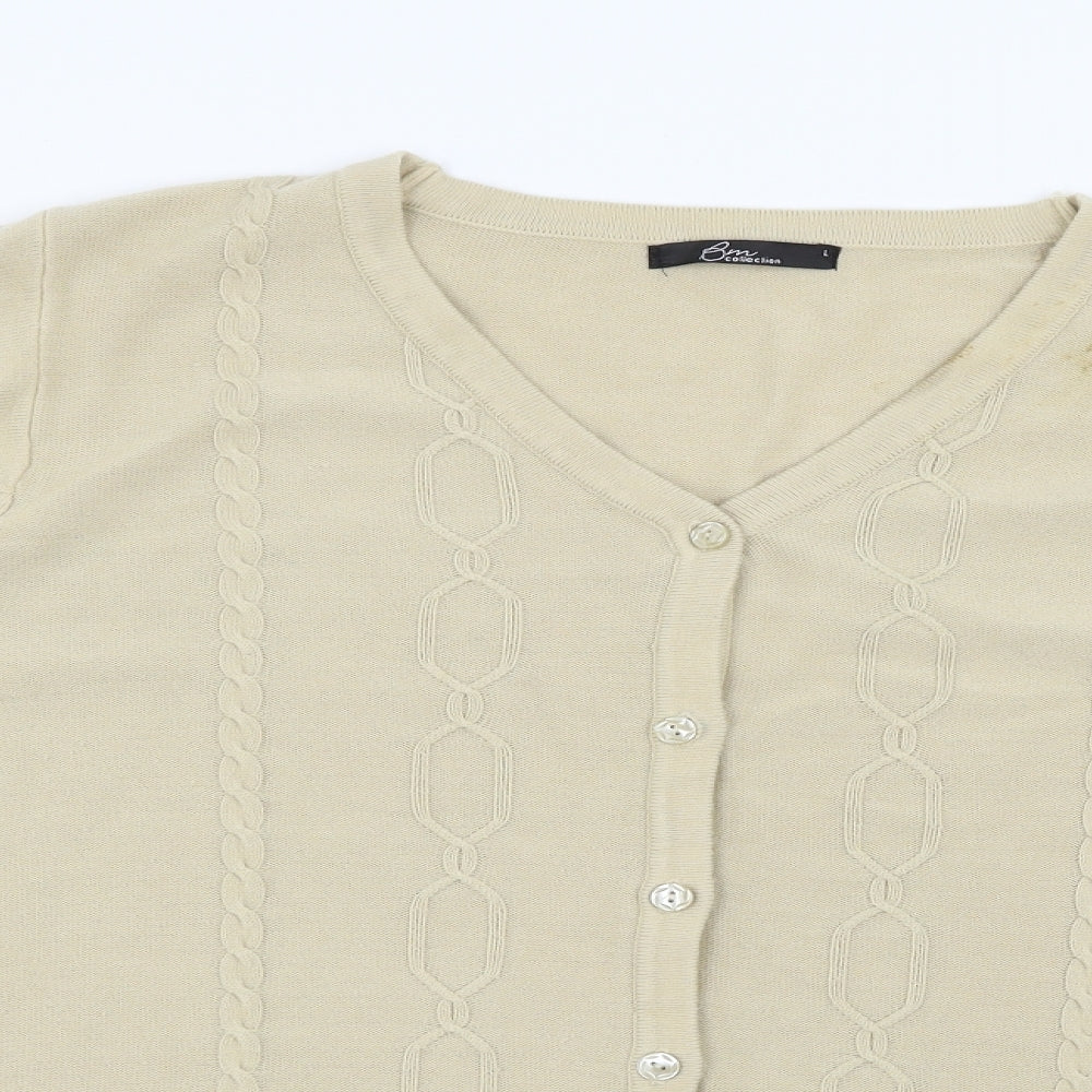 BM Womens Beige   Pullover Jumper Size L
