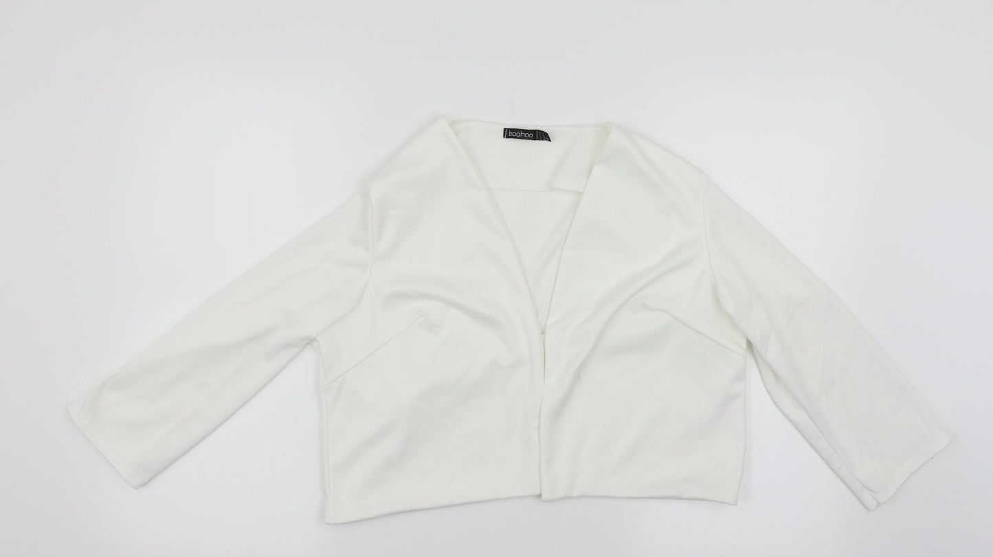 Boohoo Womens White   Cardigan Jumper Size 14