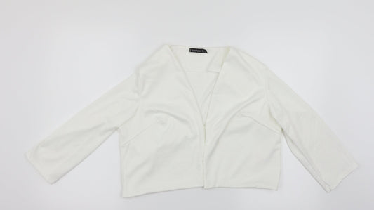 Boohoo Womens White   Cardigan Jumper Size 14