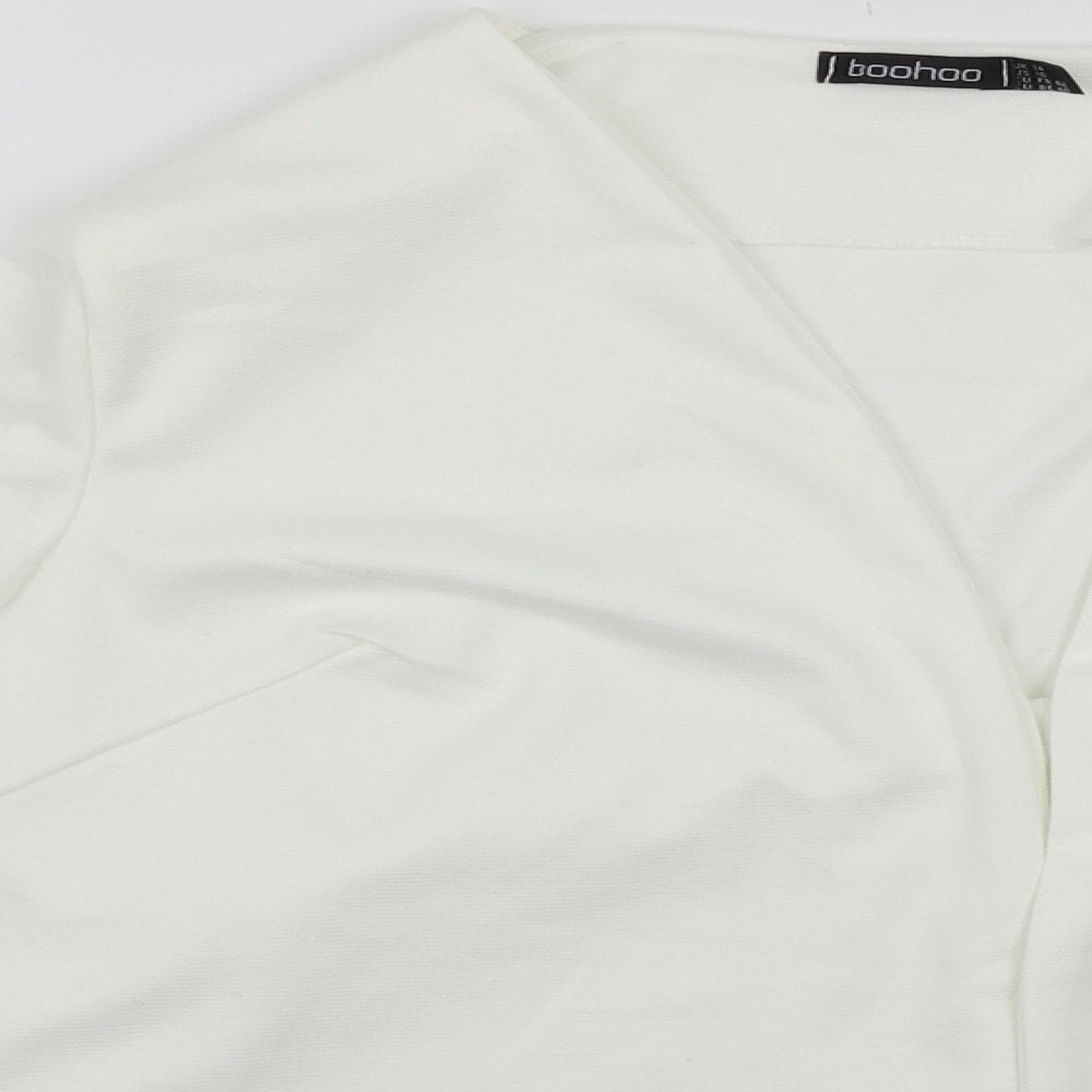 Boohoo Womens White   Cardigan Jumper Size 14