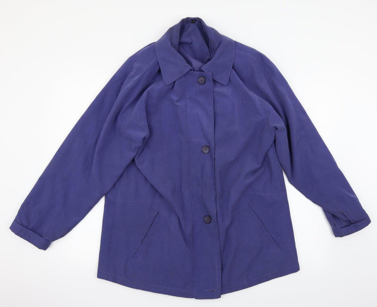 Womens UK Size 12 Preworn Blue Overcoat