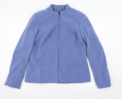 Womens UK Size 12 EWM Blue Bomber Jacket