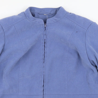 Womens UK Size 12 EWM Blue Bomber Jacket