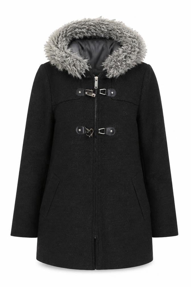 Womens UK Size 8 Primark Grey Overcoat
