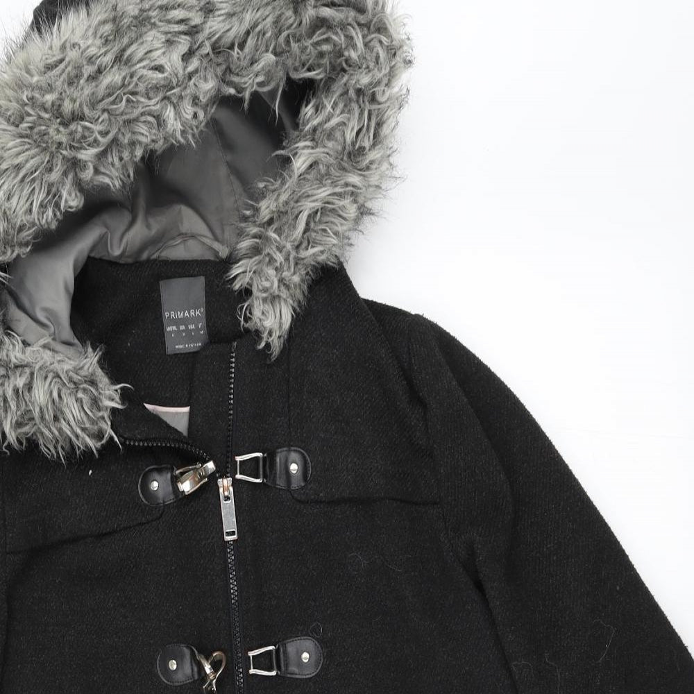 Primark Womens Grey   Overcoat Coat Size 8