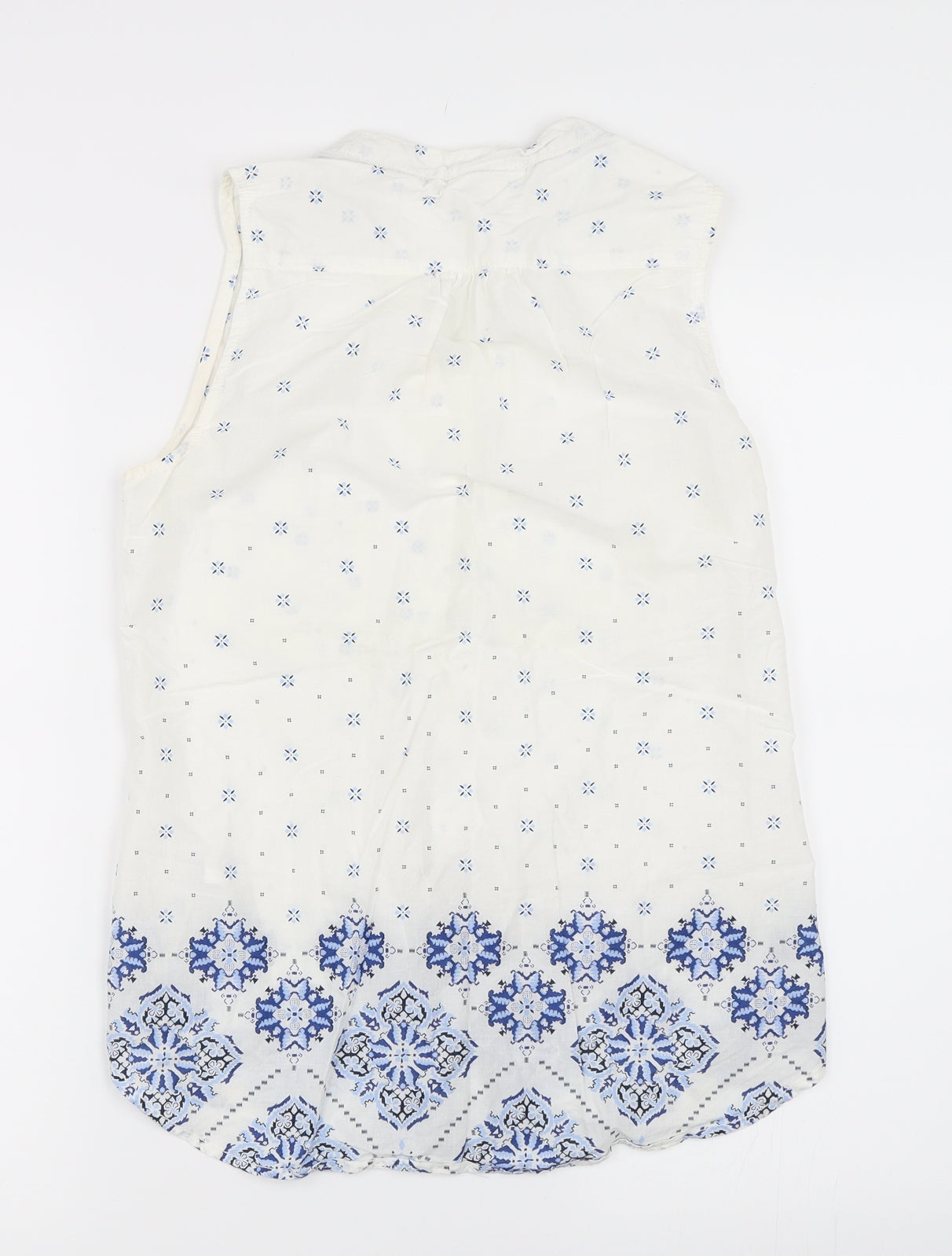 Womens UK Size 34 H&M White Basic Button-Up