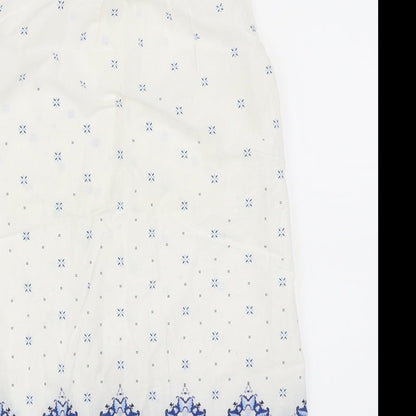 Womens UK Size 34 H&M White Basic Button-Up