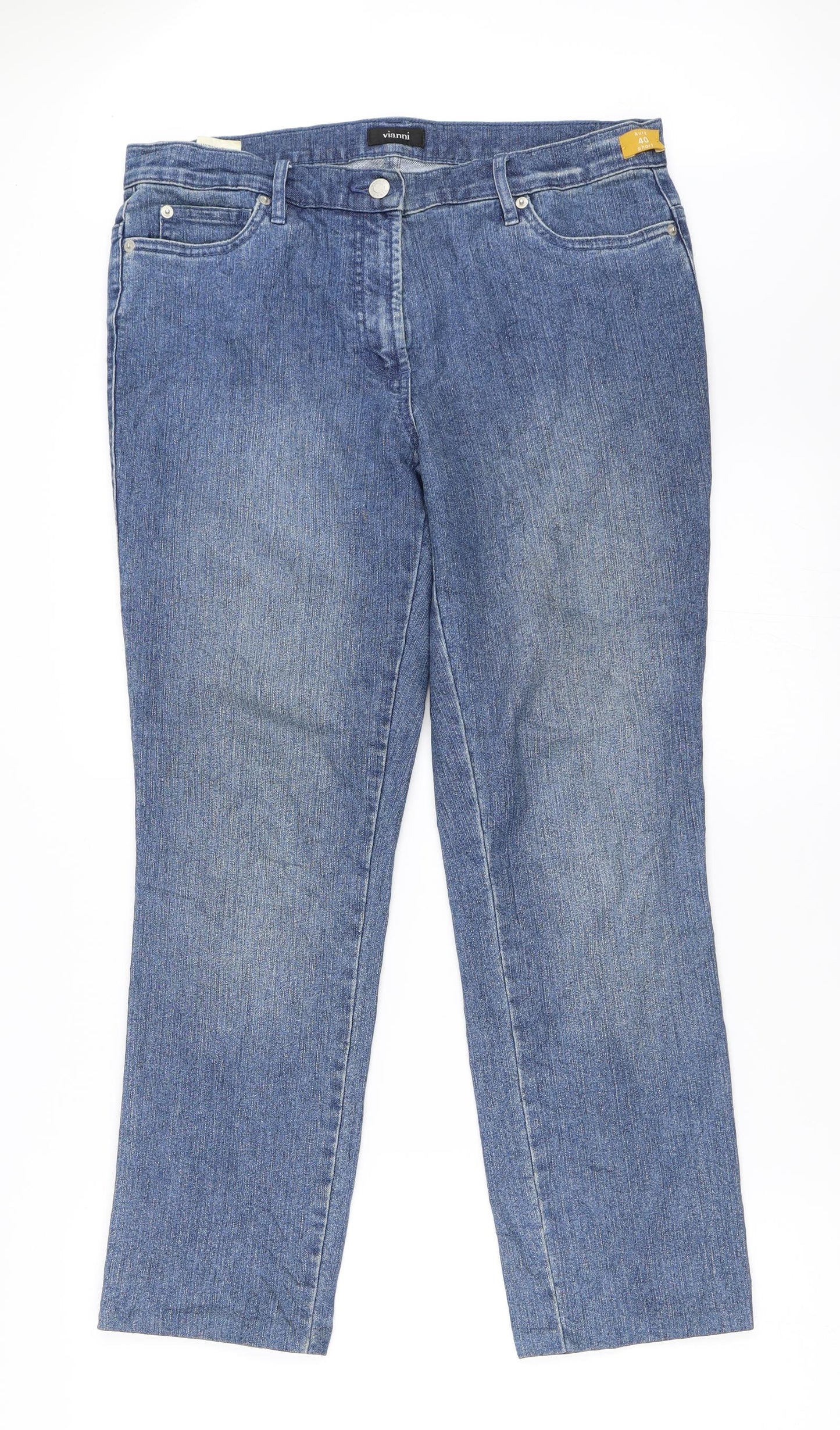 Vianni Womens Blue  Denim Straight Jeans Size 40 L27 in