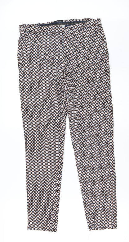 Reversed Womens Beige Floral  Trousers  Size 36 L27 in