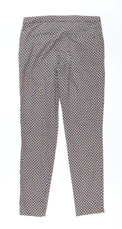 Reversed Womens Beige Floral  Trousers  Size 36 L27 in