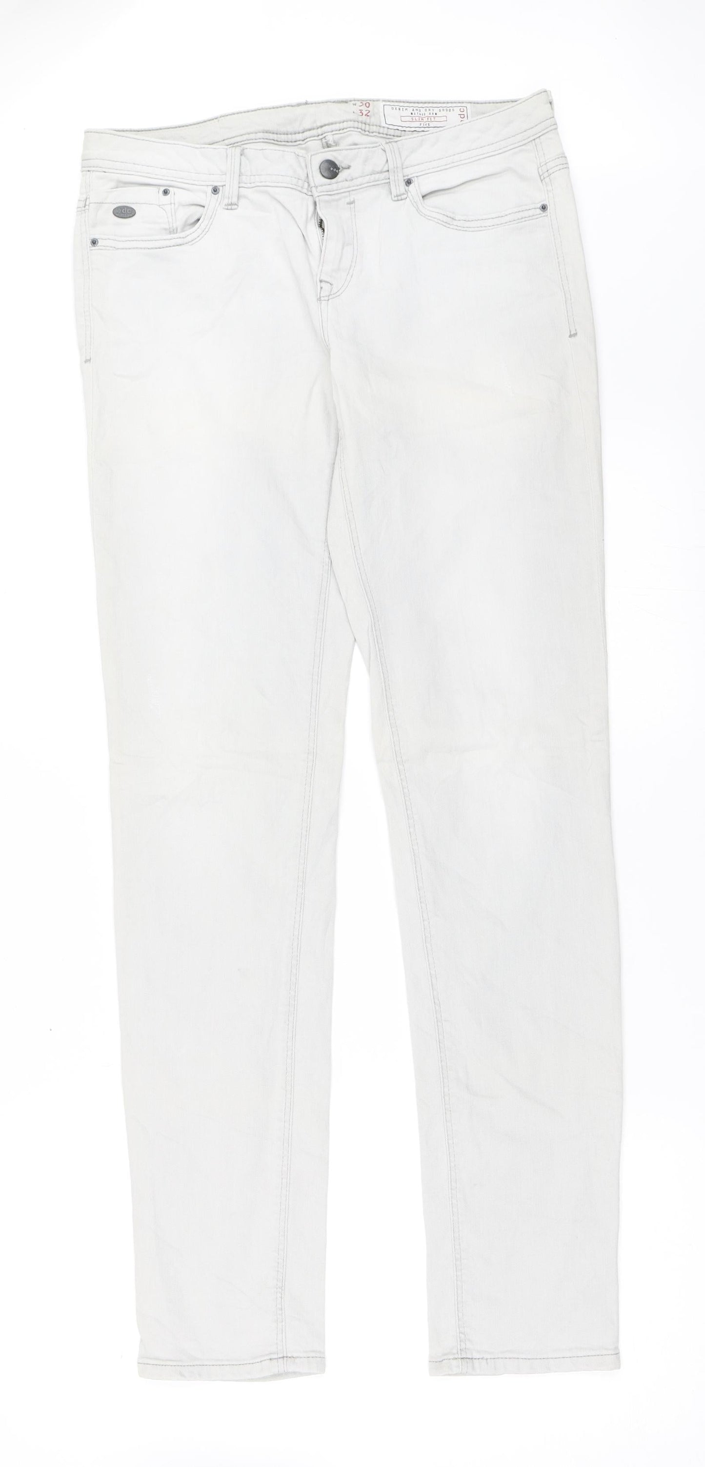 EDC Mens Grey  Denim Straight Jeans Size 30 in L32 in