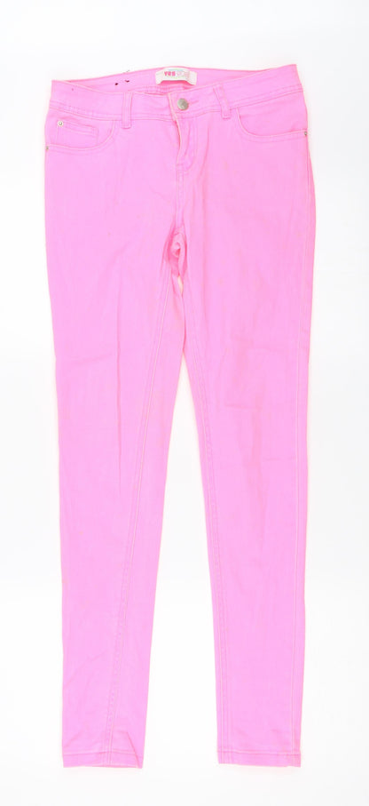 Womens UK Size 6 YesYes Regular Fit Skinny Pink Jeans