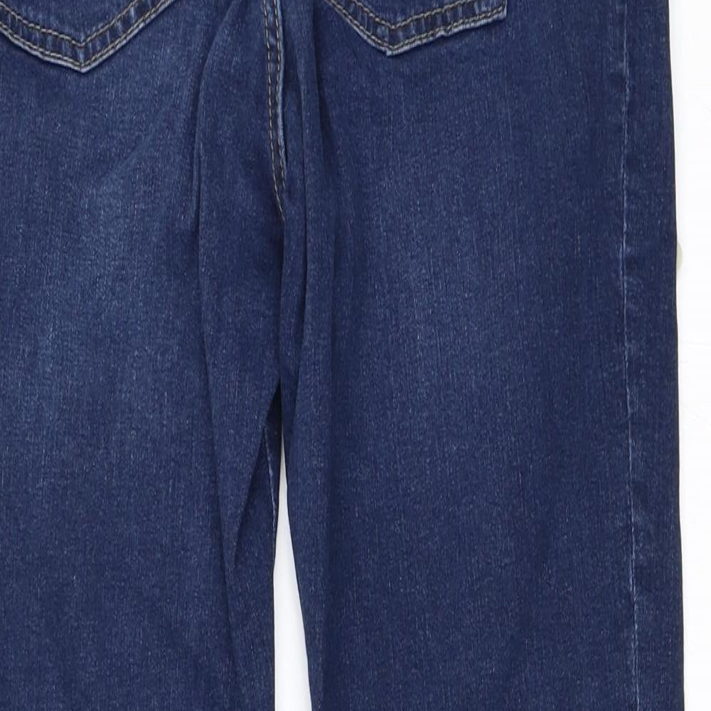 Dorothy Perkins Womens Blue  Denim Straight Jeans Size 10 L25 in