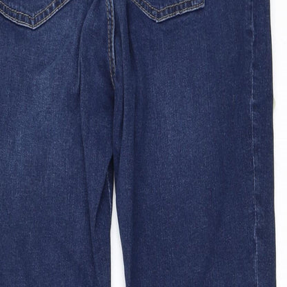 Dorothy Perkins Womens Blue  Denim Straight Jeans Size 10 L25 in