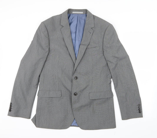 Mens UK Size 36 Burton Regular Grey Suit Jacket