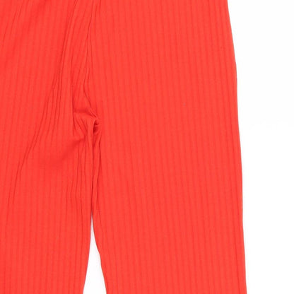 Womens UK Size 6 Zara Regular Fit  Red Trousers