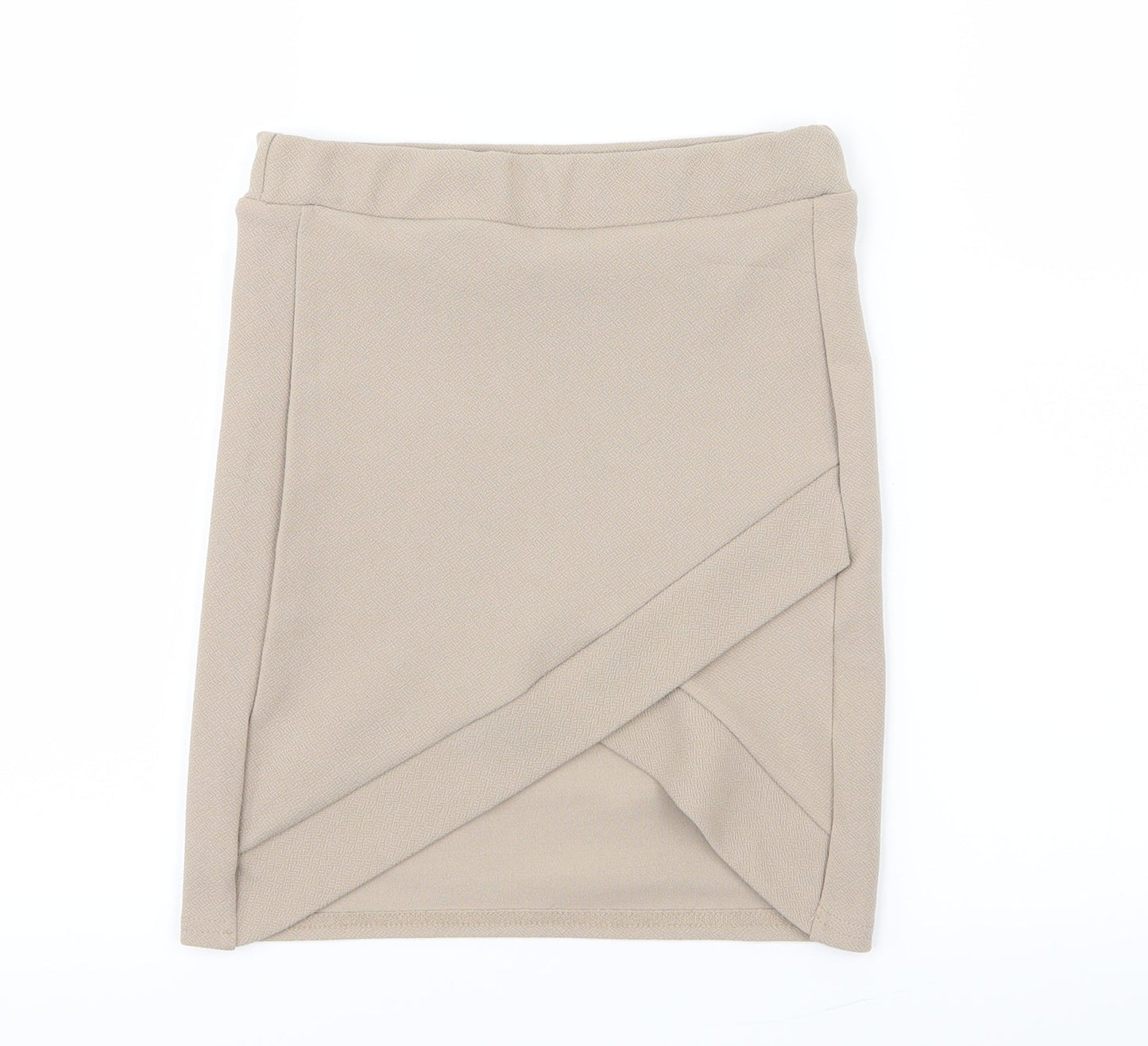PRETTYLITTLETHING Womens Beige   Straight & Pencil Skirt Size 8