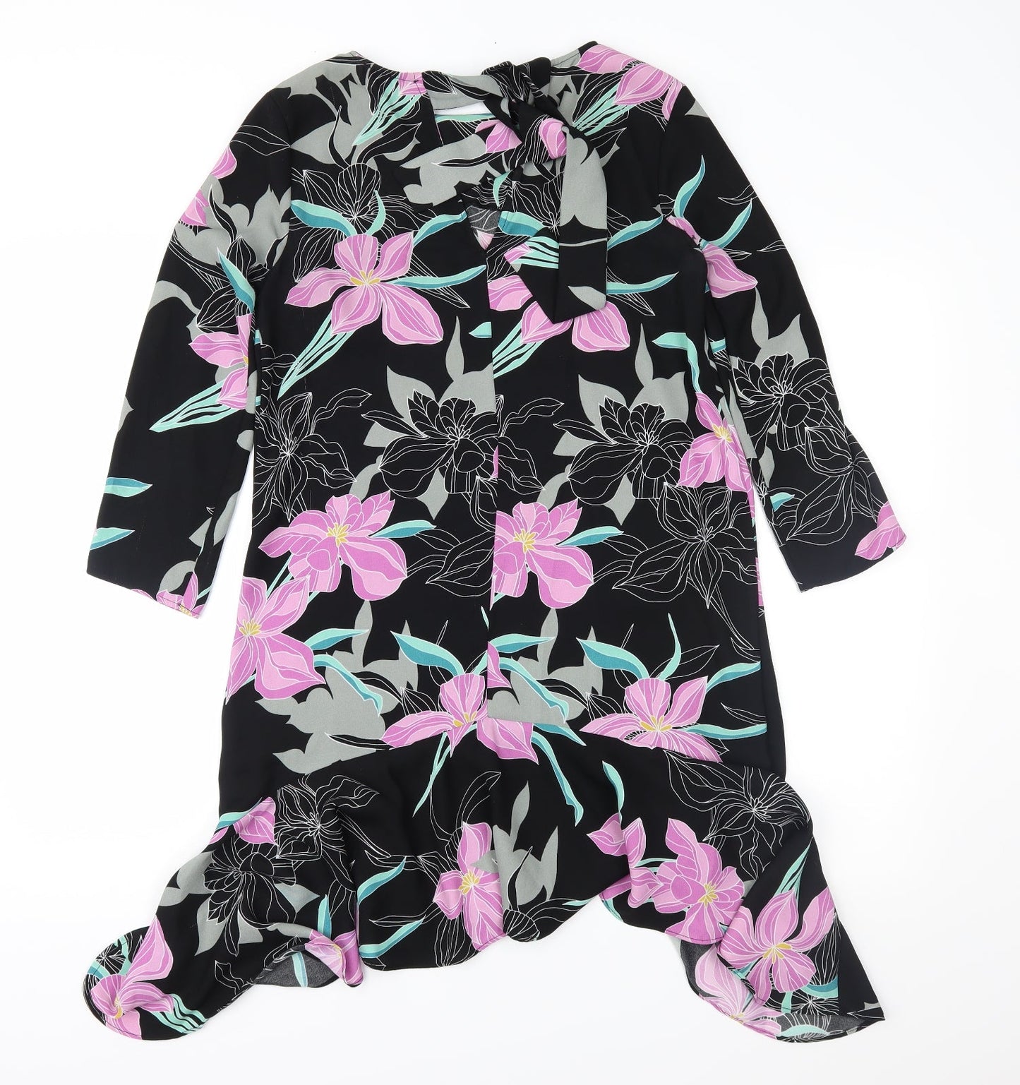 River Island Womens Black Floral  Shift  Size 8