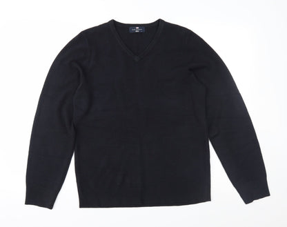 Blue Harbour Mens Black  Knit Pullover Jumper Size S