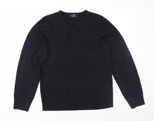 Blue Harbour Mens Black  Knit Pullover Jumper Size S
