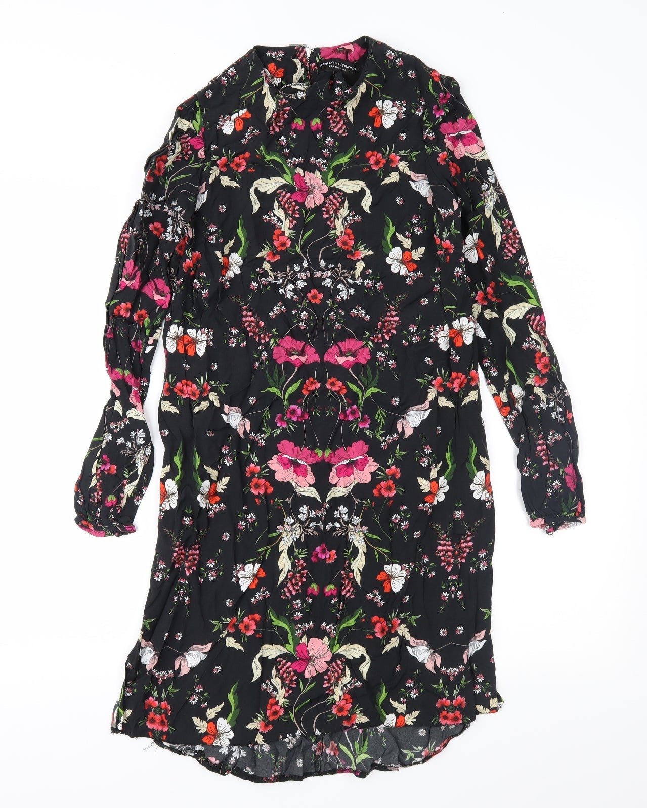 Dorothy Perkins Womens Black Floral  Shift  Size 8