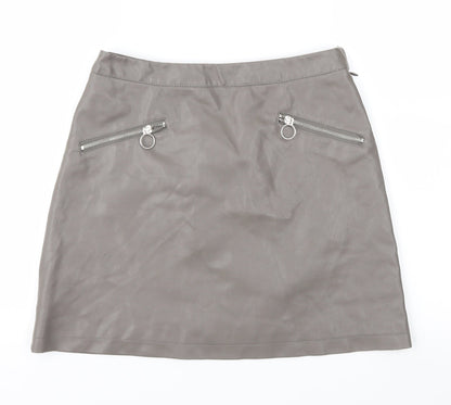 Primark Womens Brown   A-Line Skirt Size 8