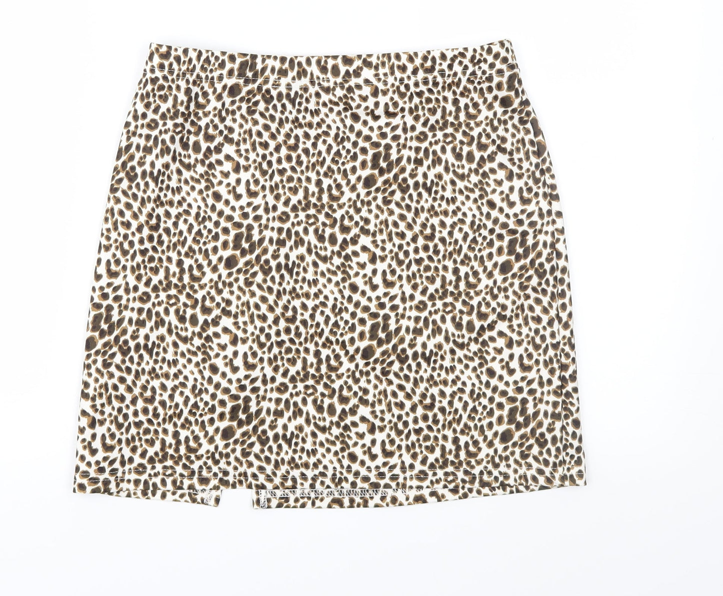 SheIn Womens Brown Animal Print  A-Line Skirt Size M